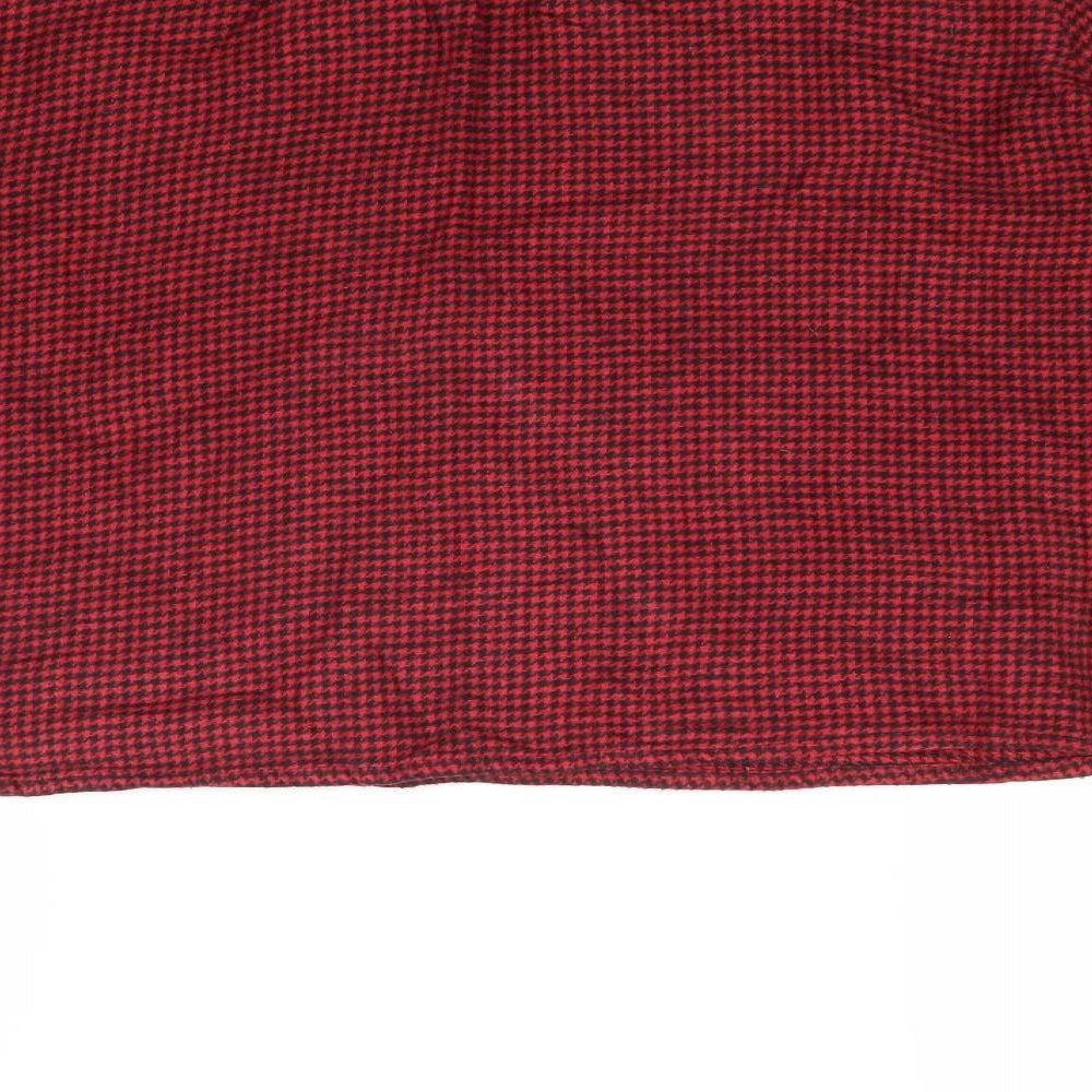 Compania Fantasia Womens Red Houndstooth  Pullover Sweatshirt Size XL