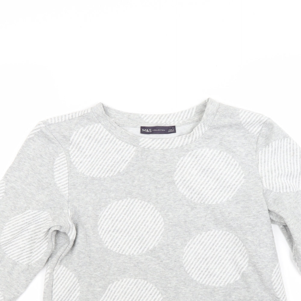 Womens UK Size 6 Marks and Spencer Grey Pullover Sweatshirt