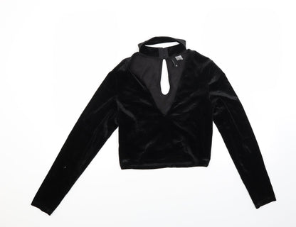 Womens UK Size S Divided Black Basic Blouse