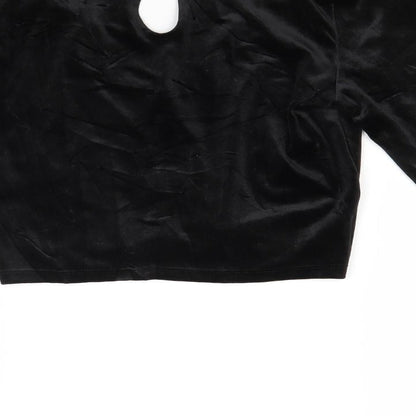 Womens UK Size S Divided Black Basic Blouse