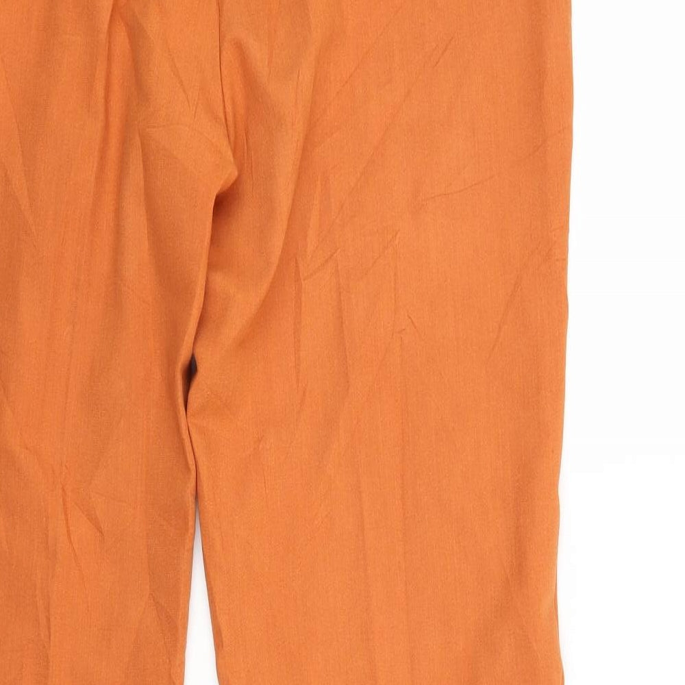 Womens UK Size L Pieces Regular Fit  Orange Trousers