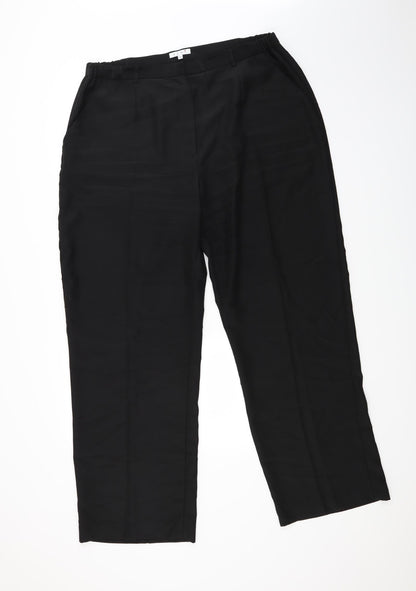 ELVI Womens Black   Trousers  Size 20 L28 in