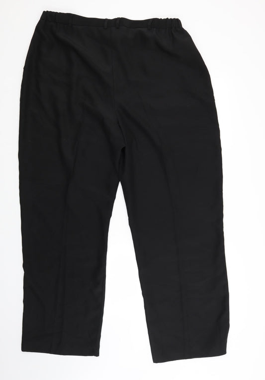 ELVI Womens Black   Trousers  Size 20 L28 in