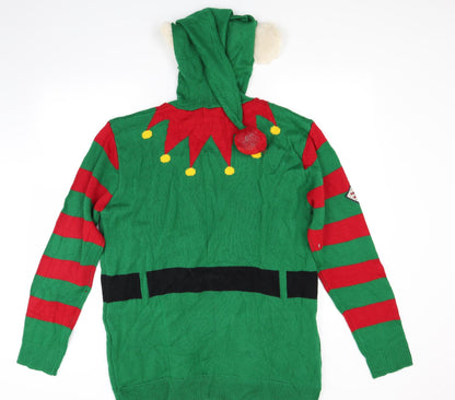 Ho ho ho Womens Green   Pullover Jumper Size XL  - CHRISMTAS