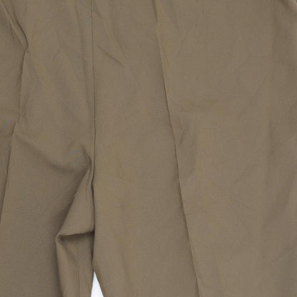 Womens UK Size 28 Slimma Regular Fit Capri Green Trousers