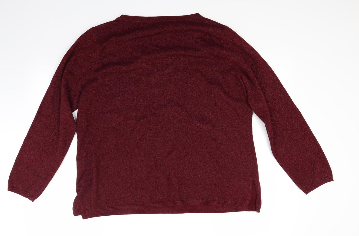 Precis Womens Red   Pullover Jumper Size L