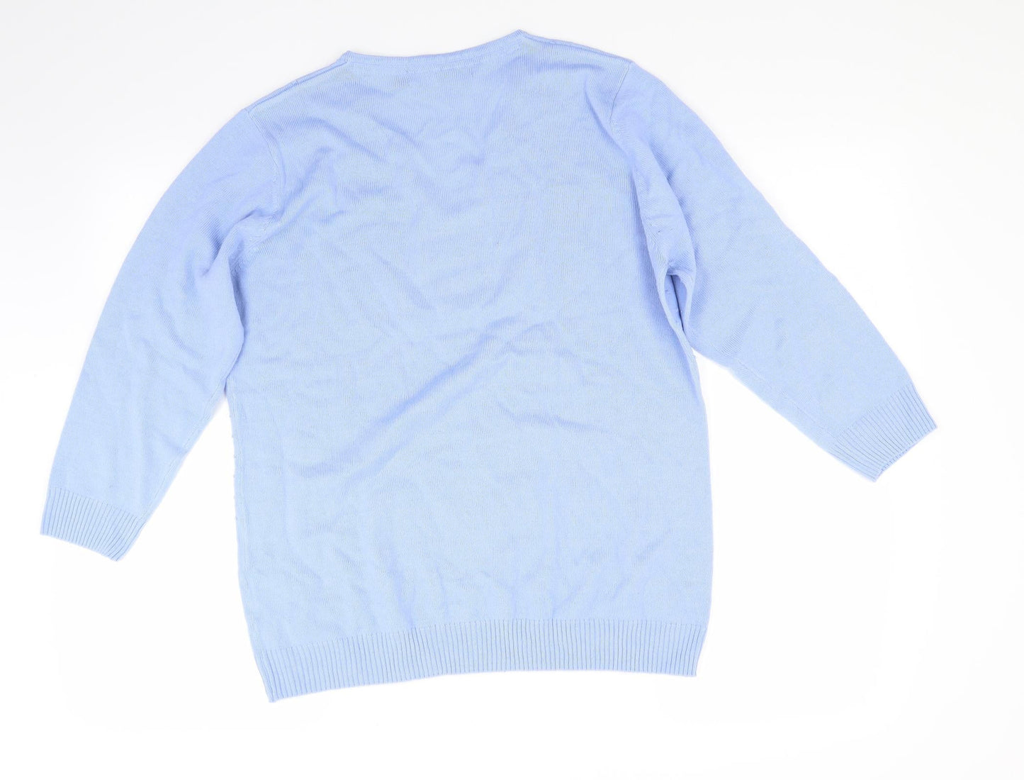 isle Womens Blue   Henley Jumper Size 16