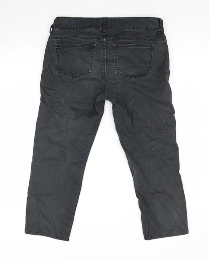 Womens UK Size 28 in Divided Regular Fit Cropped Black Jeans