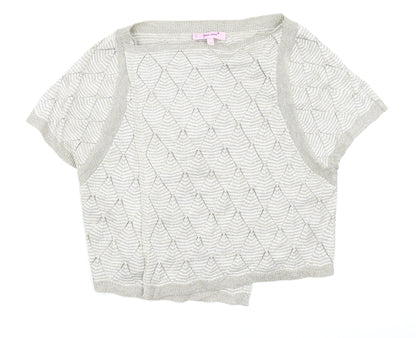 PERUNA Womens Beige Argyle/Diamond  Cardigan Jumper Size 12
