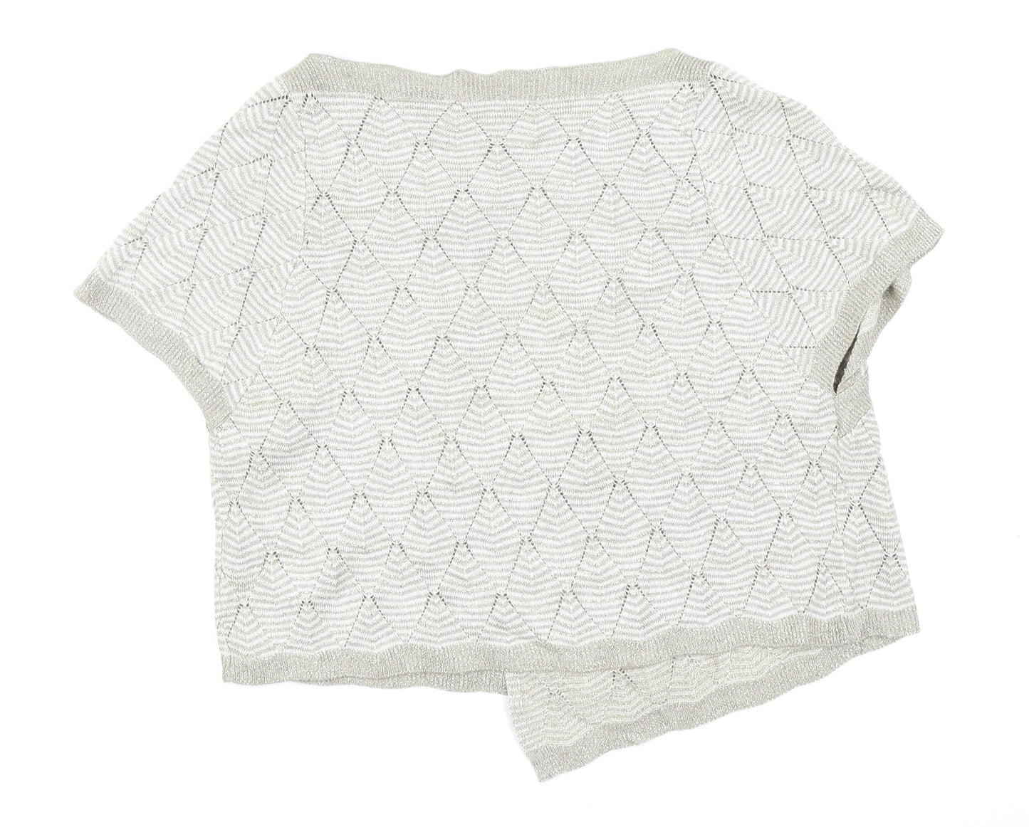 PERUNA Womens Beige Argyle/Diamond  Cardigan Jumper Size 12