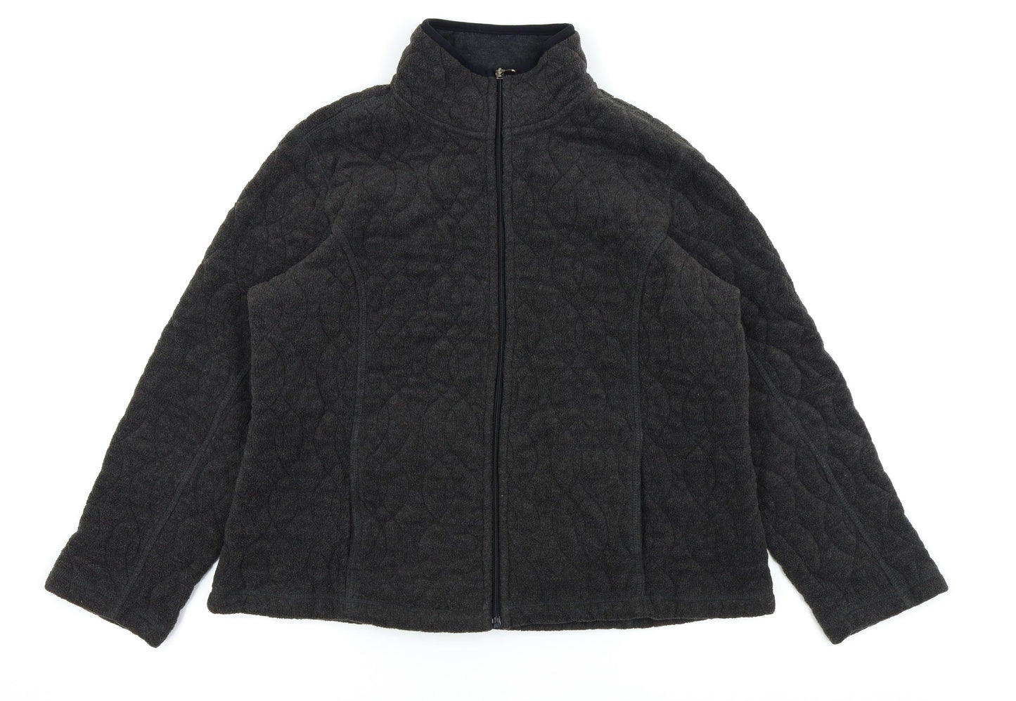 Eivissa Womens Black   Full Zip Jumper Size 10