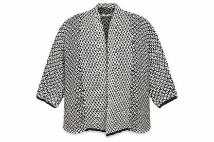 Preworn Womens Black Houndstooth  Cardigan Jumper Size L
