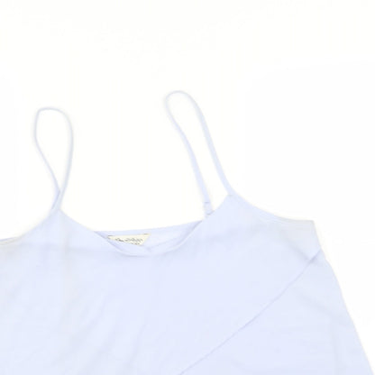 Miss Selfridge Womens Blue  Chiffon Camisole Blouse Size 14