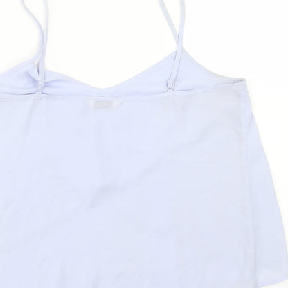 Miss Selfridge Womens Blue  Chiffon Camisole Blouse Size 14