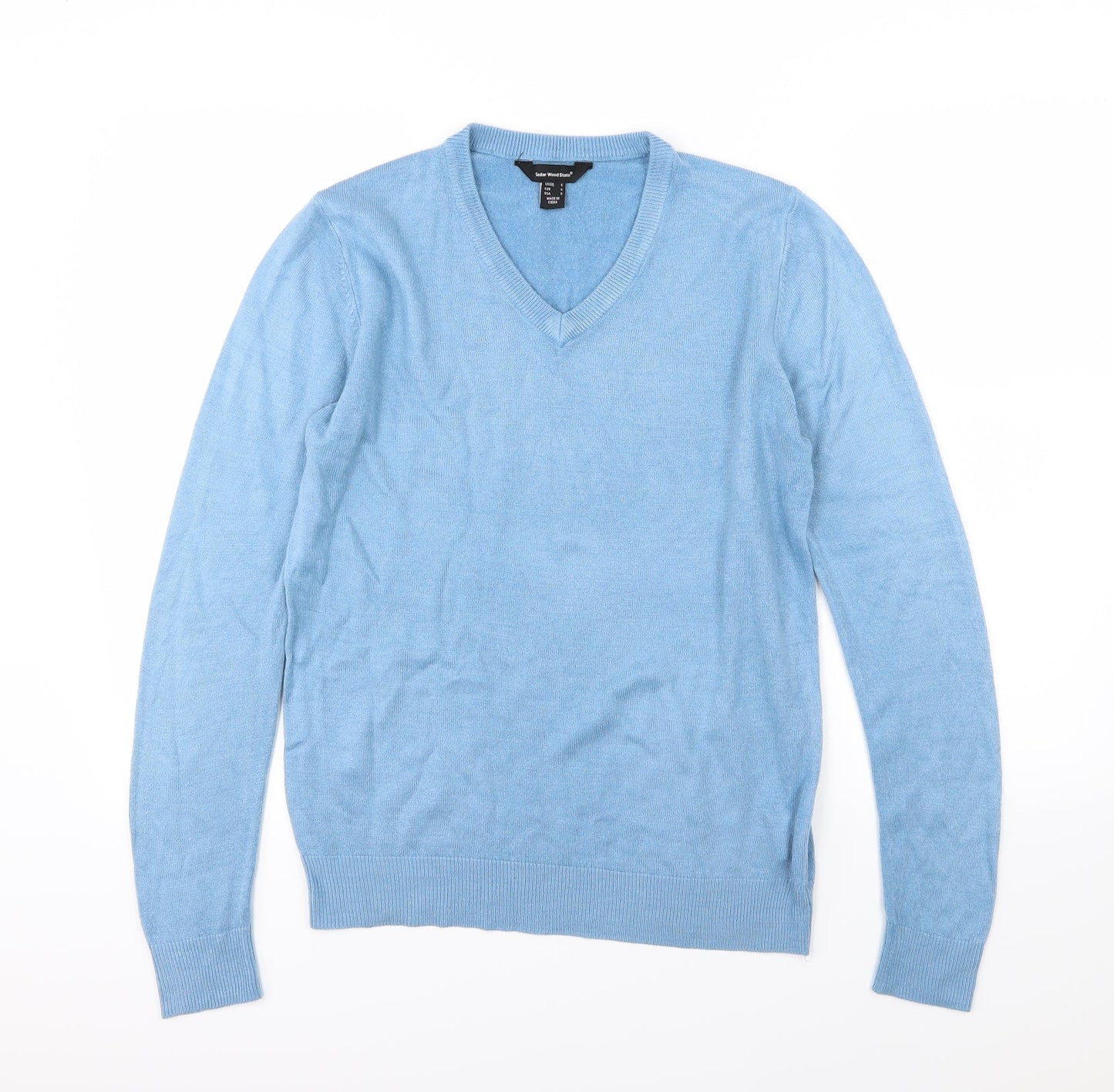 Cedar Wood State Mens Blue  Knit Pullover Jumper Size S