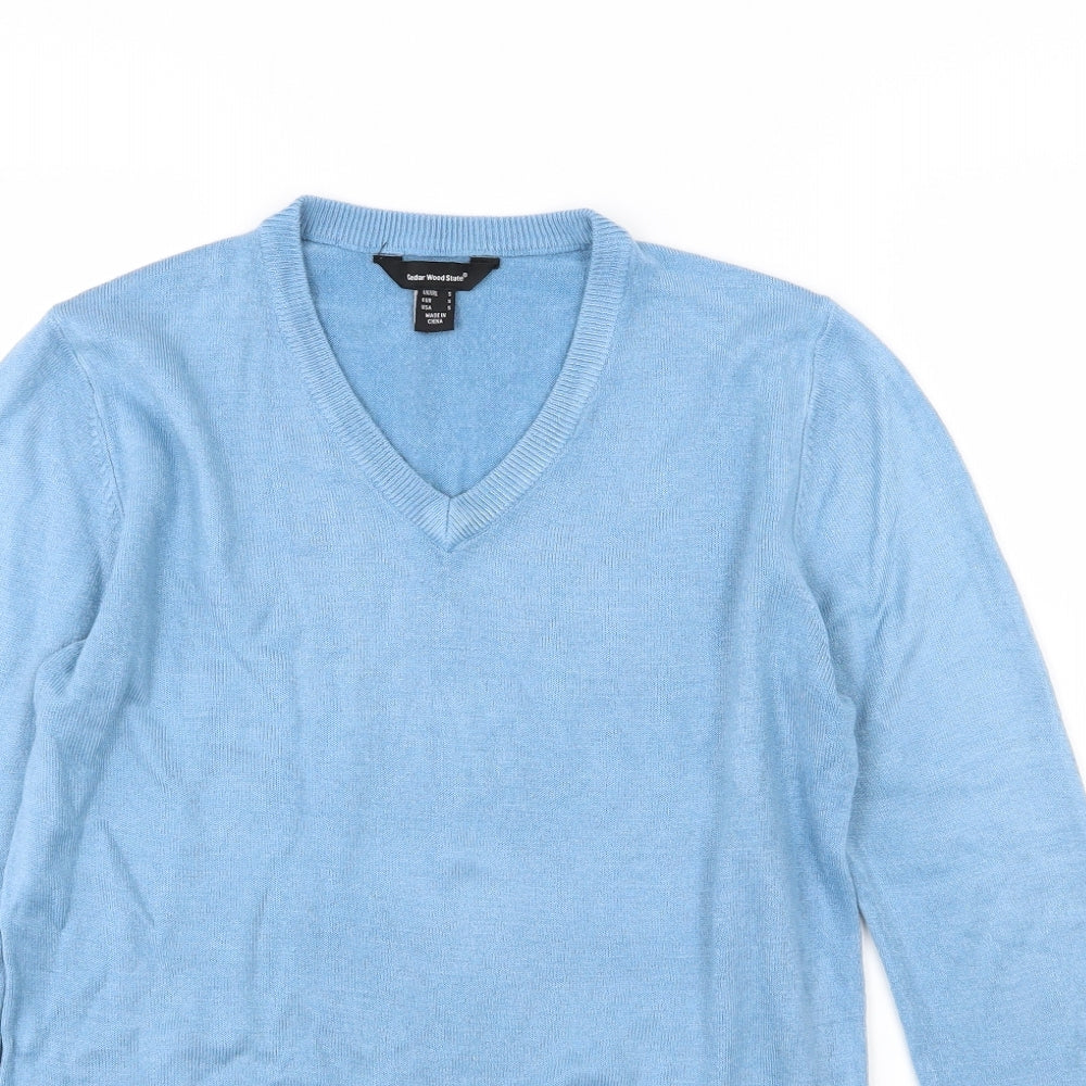 Cedar Wood State Mens Blue  Knit Pullover Jumper Size S