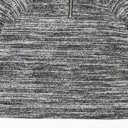 Marks and Spencer Womens Black Striped Knit Pullover Jumper Size 14