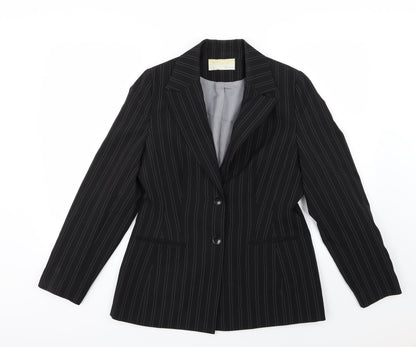 Womens UK Size 12 AMARANTO Regular Black Suit Jacket