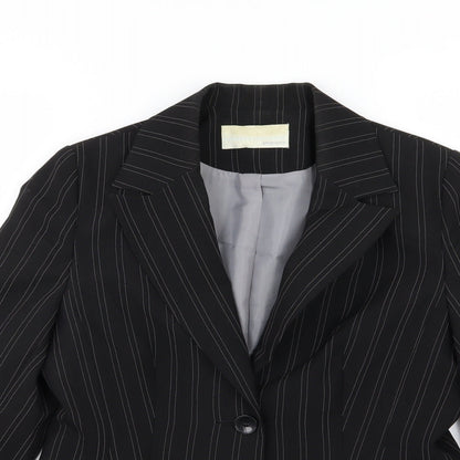 Womens UK Size 12 AMARANTO Regular Black Suit Jacket