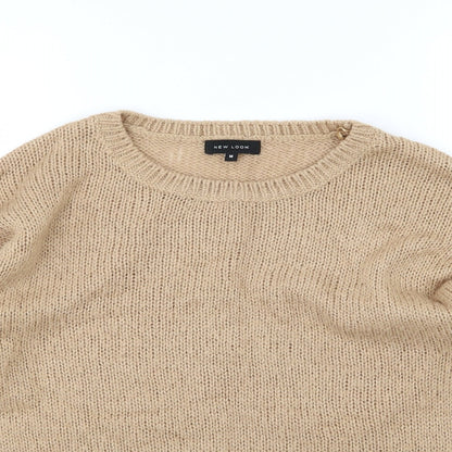 New Look Womens Beige  Knit Pullover Jumper Size M