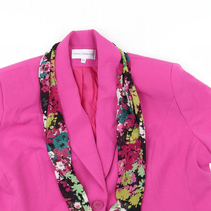 Womens UK Size 20 Gray Osbourn Pink Jacket
