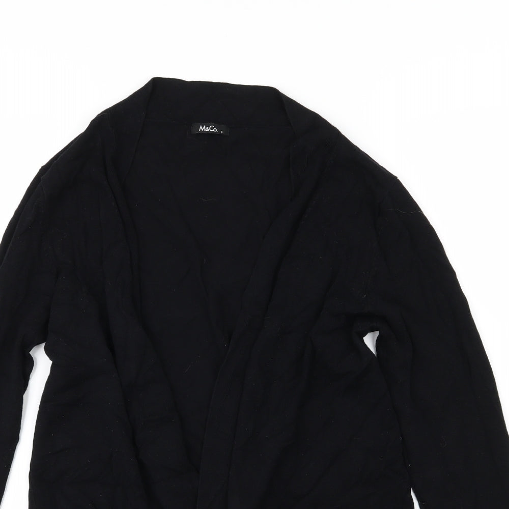 M&Co Womens Black  Knit Cardigan Jumper Size S