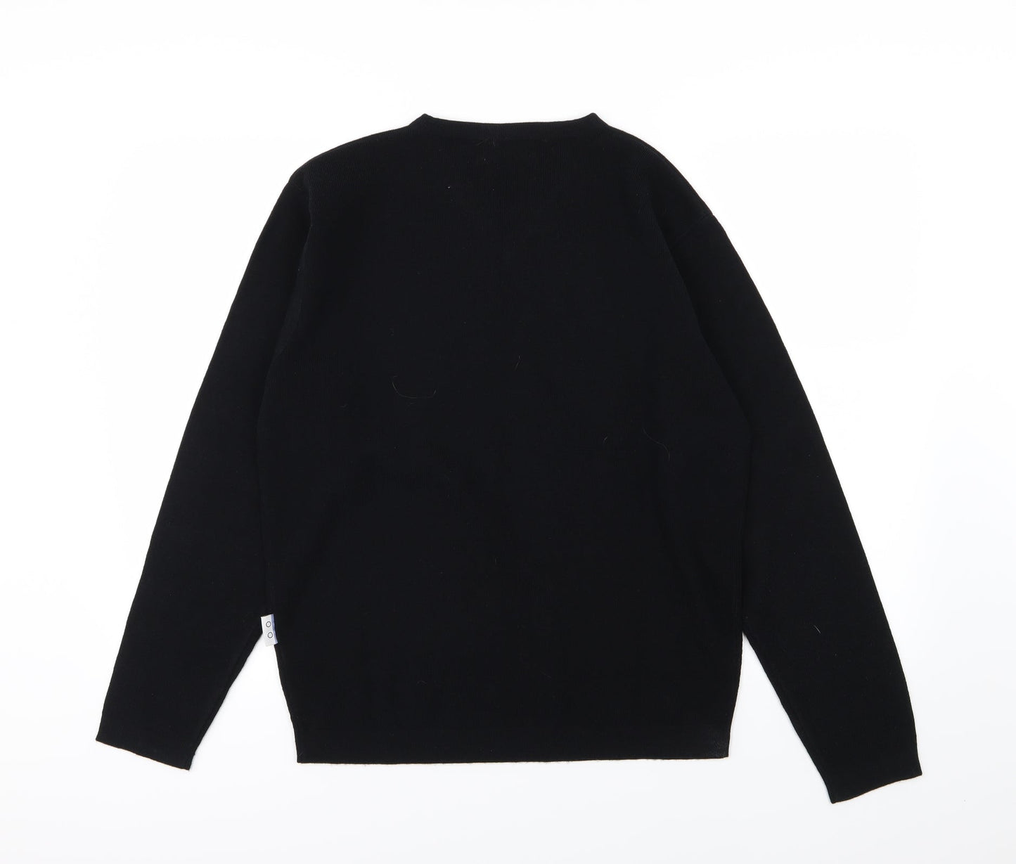 O Club Mens Black  Knit Pullover Jumper Size M