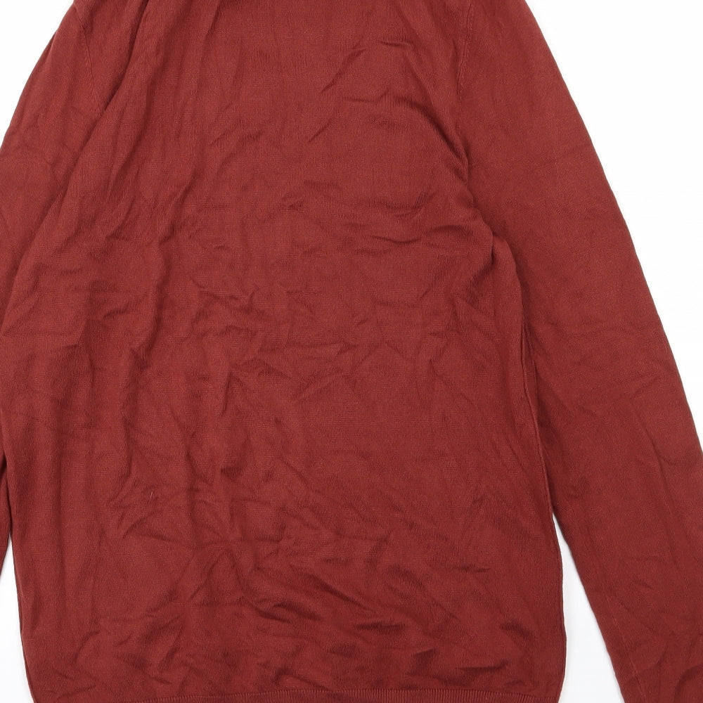 River Island Mens Brown  Knit Pullover Jumper Size M