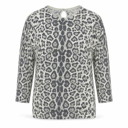walllis Womens Brown Animal Print  Pullover Jumper Size S