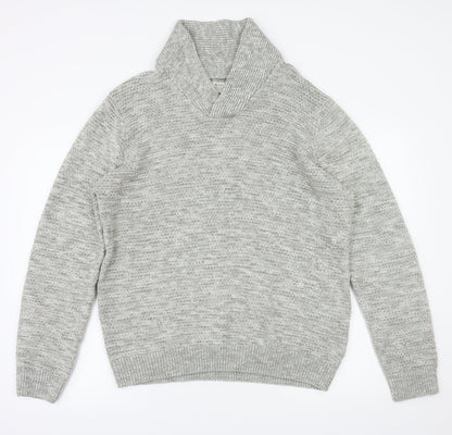 Acw85 Mens Grey   Pullover Hoodie Size L