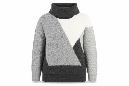 Max Studio Womens Grey Houndstooth  Pullover Hoodie Size M
