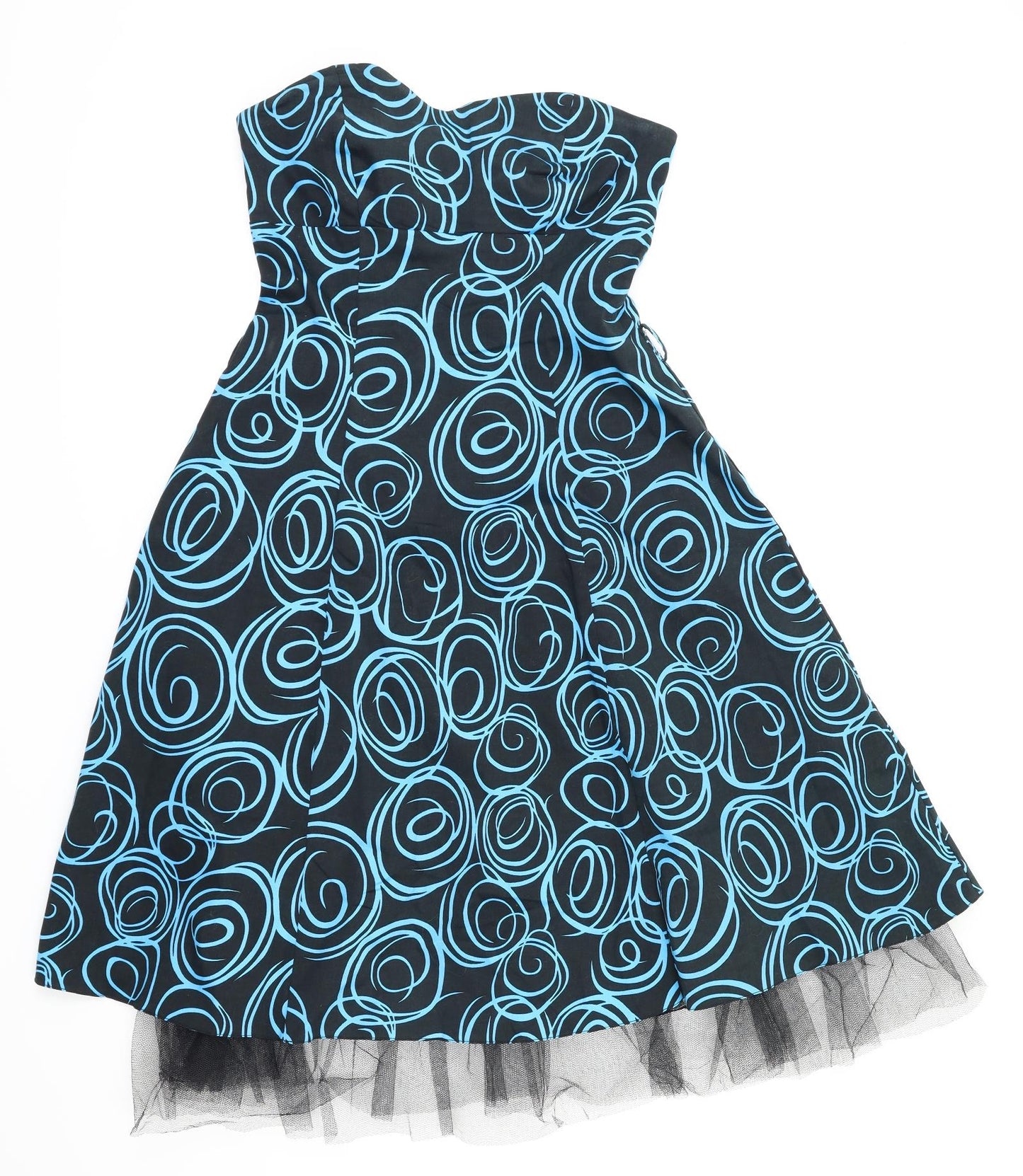 Quiz Womens Blue Floral  Fit & Flare  Size 10