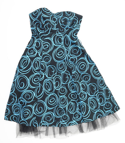 Quiz Womens Blue Floral  Fit & Flare  Size 10