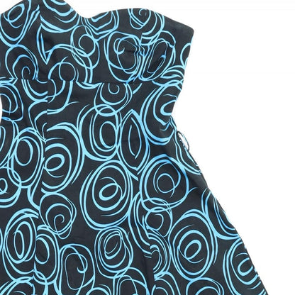 Quiz Womens Blue Floral  Fit & Flare  Size 10