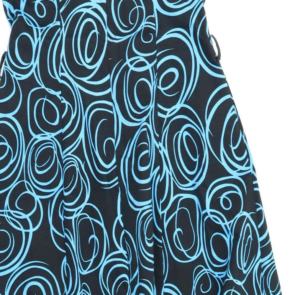 Quiz Womens Blue Floral  Fit & Flare  Size 10