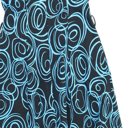 Quiz Womens Blue Floral  Fit & Flare  Size 10