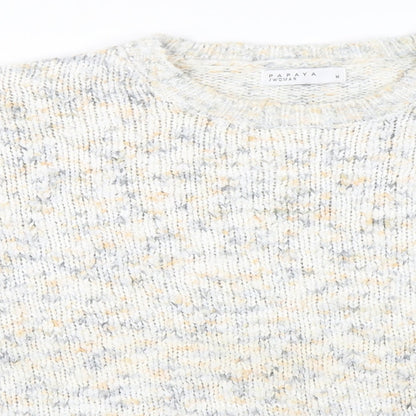 Papaya Womens Ivory   Henley Jumper Size M