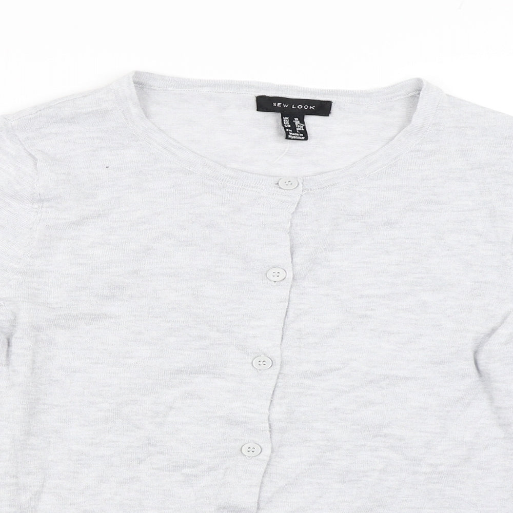 New Look Womens Grey   Cardigan Jumper Size 10