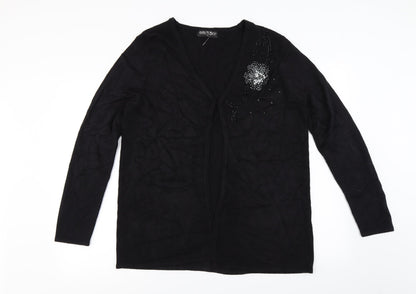 Joella Di Marco  Womens Black   Cardigan Jumper Size XL
