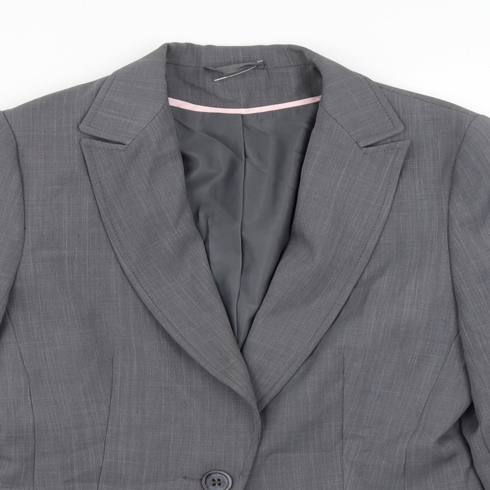 Dorothy Perkins Womens Grey   Jacket Blazer Size 10