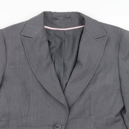 Dorothy Perkins Womens Grey   Jacket Blazer Size 10