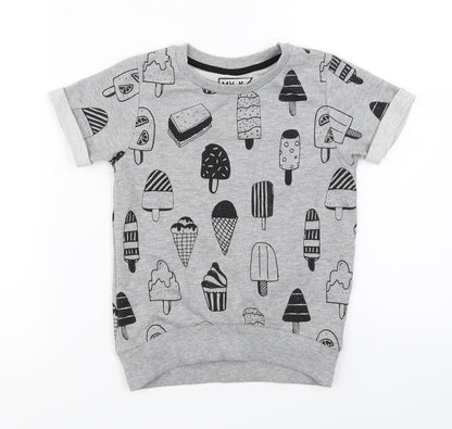 MY K  Girls Grey   Pullover Jumper Size 6-7 Years