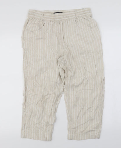 Womens UK Size 12 Marks and Spencer Regular Fit  Ivory Trousers