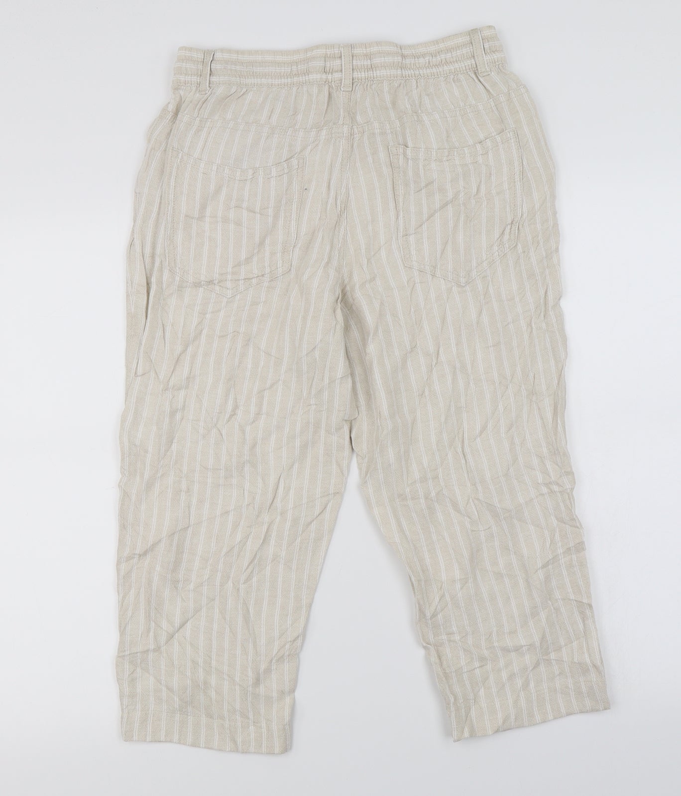 Womens UK Size 12 Marks and Spencer Regular Fit  Ivory Trousers