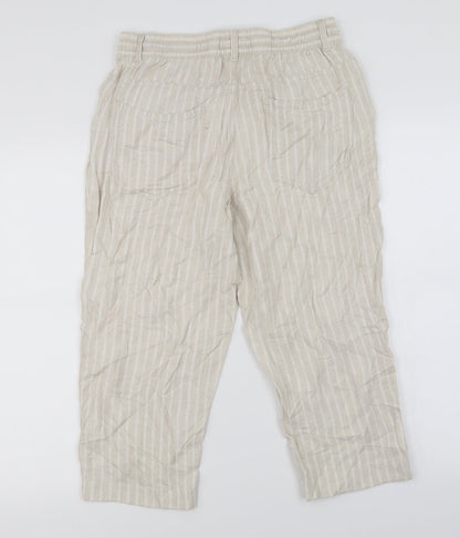 Womens UK Size 12 Marks and Spencer Regular Fit  Ivory Trousers