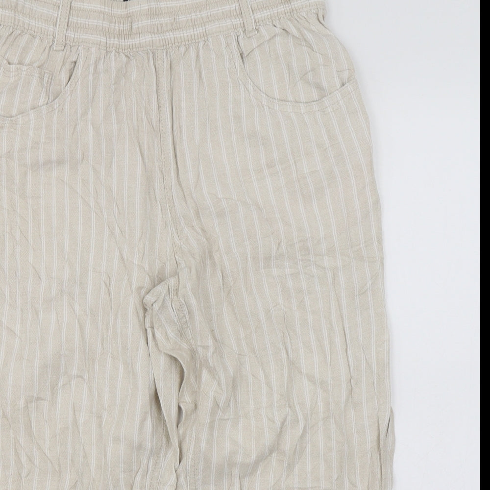 Womens UK Size 12 Marks and Spencer Regular Fit  Ivory Trousers