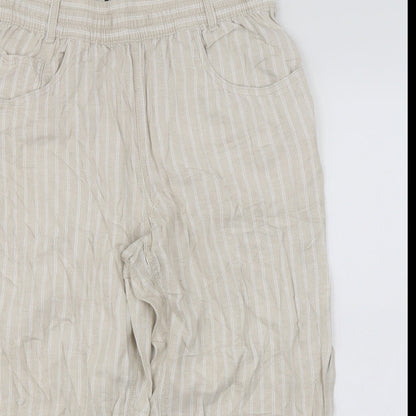 Womens UK Size 12 Marks and Spencer Regular Fit  Ivory Trousers