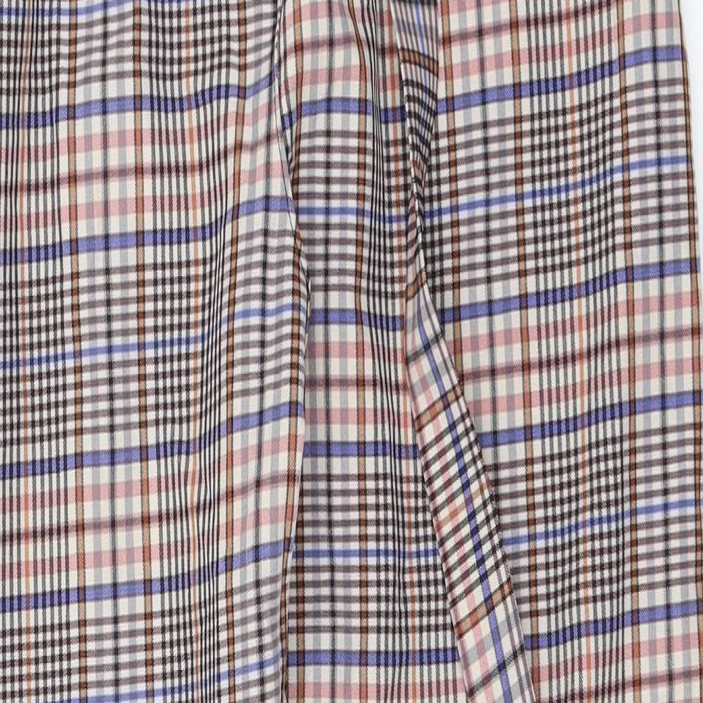 nastygal  Womens Beige Check  Trousers  Size 8 L24 in - with Belt