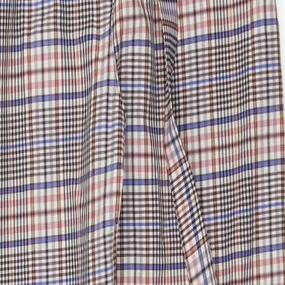 nastygal  Womens Beige Check  Trousers  Size 8 L24 in - with Belt