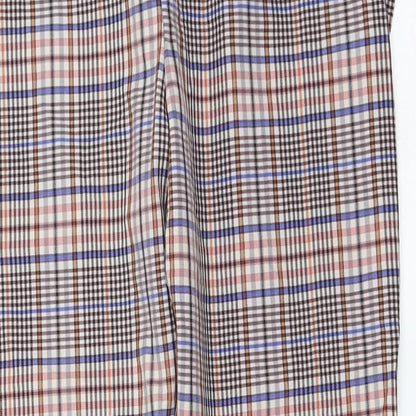 nastygal  Womens Beige Check  Trousers  Size 8 L24 in - with Belt